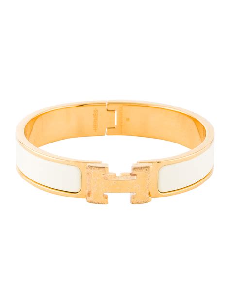 hermes gold plated bangle